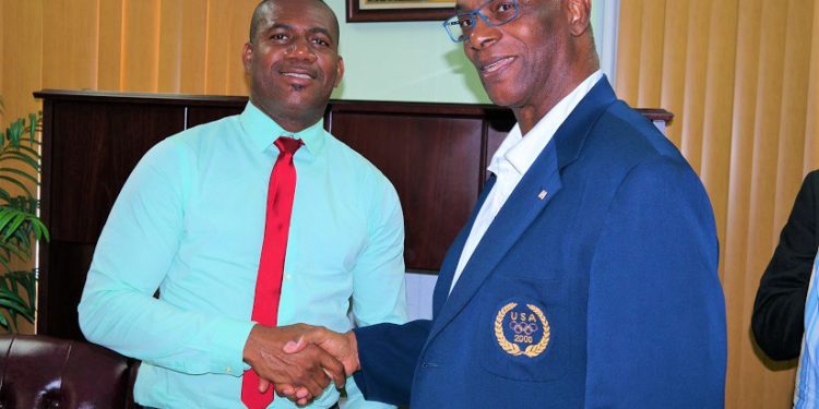 MINISTER RICHARDS THANKS SPECIAL OLYMPICS 50 YEAR RECORD HOLDER, MR. BEAMON, FOR HIS OUTREACH TO THE FEDERATION