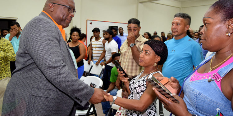 HUNDREDS IN HISPANIC COMMUNITY   TURN OUT TO DIALOGUE WITH PRIME MINISTER HARRIS ON SOCIO-ECONOMIC ISSUES     