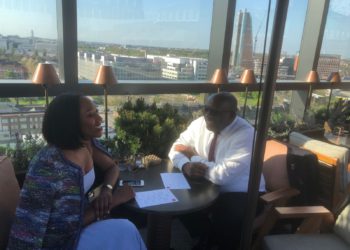 PM HARRIS MEETS WITH VANESSA KINGORI, A BRITON OF KITTITIAN DESCENT, WHO KEEPS BREAKING NEW GROUND IN THE BRITISH MAGAZINE INDUSTRY