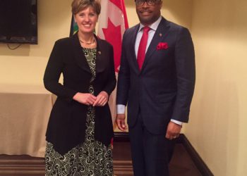 Minister Mark Brantley Engages with Canada’s Minister of International Cooperation and La Francophonie in the margins of COFCOR