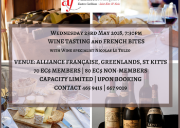 Alliance Française is organising a wine tasting session on Wednesday 23rd May 2018!