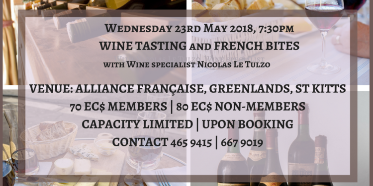 Alliance Française is organising a wine tasting session on Wednesday 23rd May 2018!