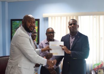 MINISTRY OF EDUCATION RECEIVES MONETARY DONATIONS FROM DELTA PETROLEUM NEVIS LTD.
