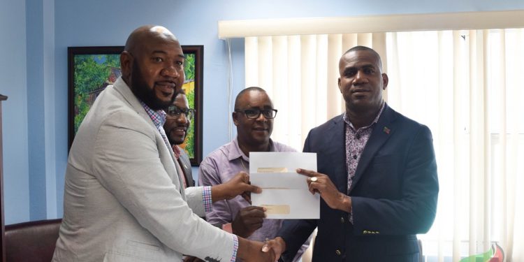 MINISTRY OF EDUCATION RECEIVES MONETARY DONATIONS FROM DELTA PETROLEUM NEVIS LTD.