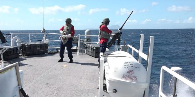 SOLDIERS FROM ST. KITTS-NEVIS, THE DOMINICAN REPUBLIC AND THE UNITED STATES DEMONSTRATE LIVE FIRE CAPABILITIES
