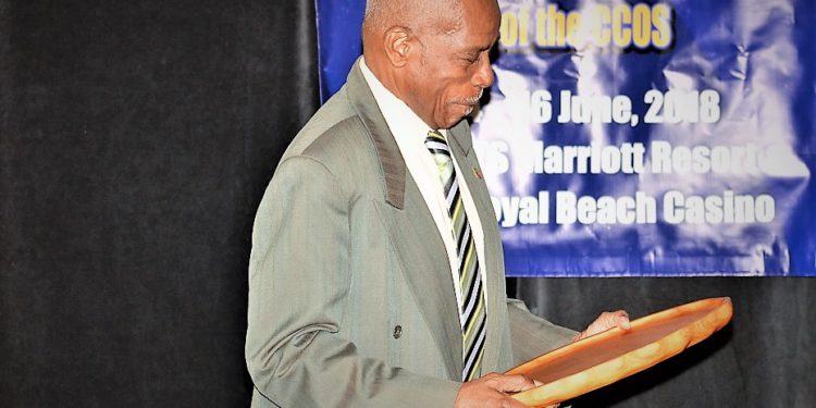 MEDICAL DOCTORS, DR. SIR KENNEDY SIMMONDS AND DR. DESMOND FOSBERY, HONOURED AT CCOS AWARDS BANQUET IN ST. KITTS