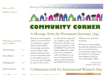 Newsletter of the Ministry of Community Development, Gender Affairs & Social Services