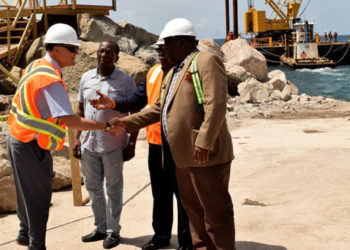 FORMER TOURISM MINISTER, AMBASSADOR MICHAEL POWELL, PLEASED TO SEE THE CONSTRUCTION OF A SECOND CRUISE PIER