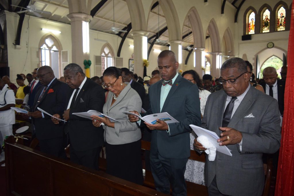 HUNDREDS OF CITIZENS AND RESIDENTS UNITED FOR STATE SERVICE OF PRAYER, PRAISE AND THANKSGIVING IN CELEBRATION OF INDEPENDENCE 35