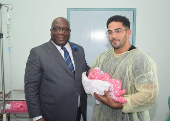 PM HARRIS CONGRATULATES LIME KILN COUPLE ON BIRTH OF BOUNCING INDEPENDENCE 35 BABY GIRL