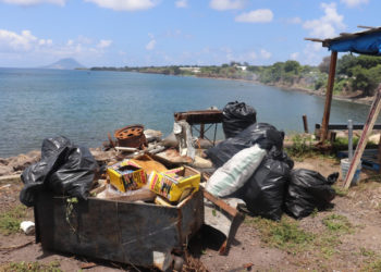 SCORES OF RESIDENTS ANSWER CALL TO CLEAN UP BAYS IN SANDY POINT, ST. KITTS  