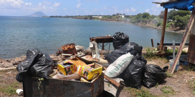 SCORES OF RESIDENTS ANSWER CALL TO CLEAN UP BAYS IN SANDY POINT, ST. KITTS