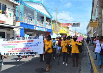OVER 100 OLDER PERSONS IN ST. KITTS-NEVIS MARCH TO CHAMPION OLDER HUMAN RIGHTS