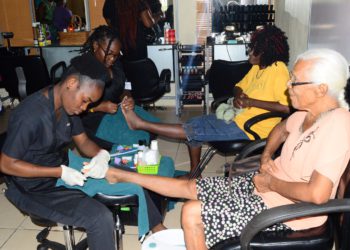 OLDER PERSONS IN ST. KITTS TREATED TO A SPA DAY OF PAMPERING AT AVEC SCHOOL OF COSMETOLOGY