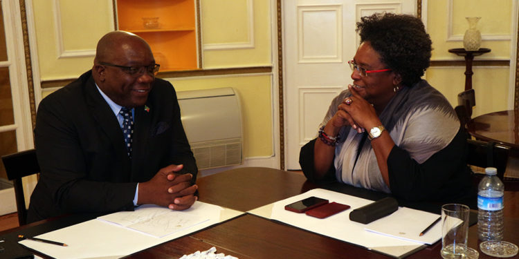 PRIME MINISTERS HARRIS AND MOTTLEY HOLD HIGH-LEVEL DISCUSSIONS ON MATTERS OF REGIONAL CONCERN