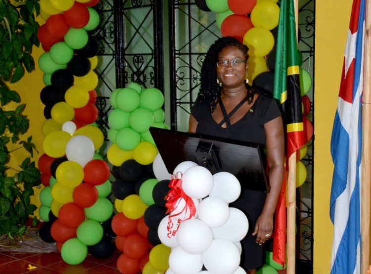 Federation’s Ambassador, H.E. Verna Mills delivers remarks at Cuban Institute of Friendship with the Peoples (ICAP) on the occasion of the 35th Anniversary of Independence