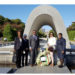 Hon. Mark Brantley, Minister of Foreign Affairs and Aviation lays wreath at Hiroshima Peace Memorial Park