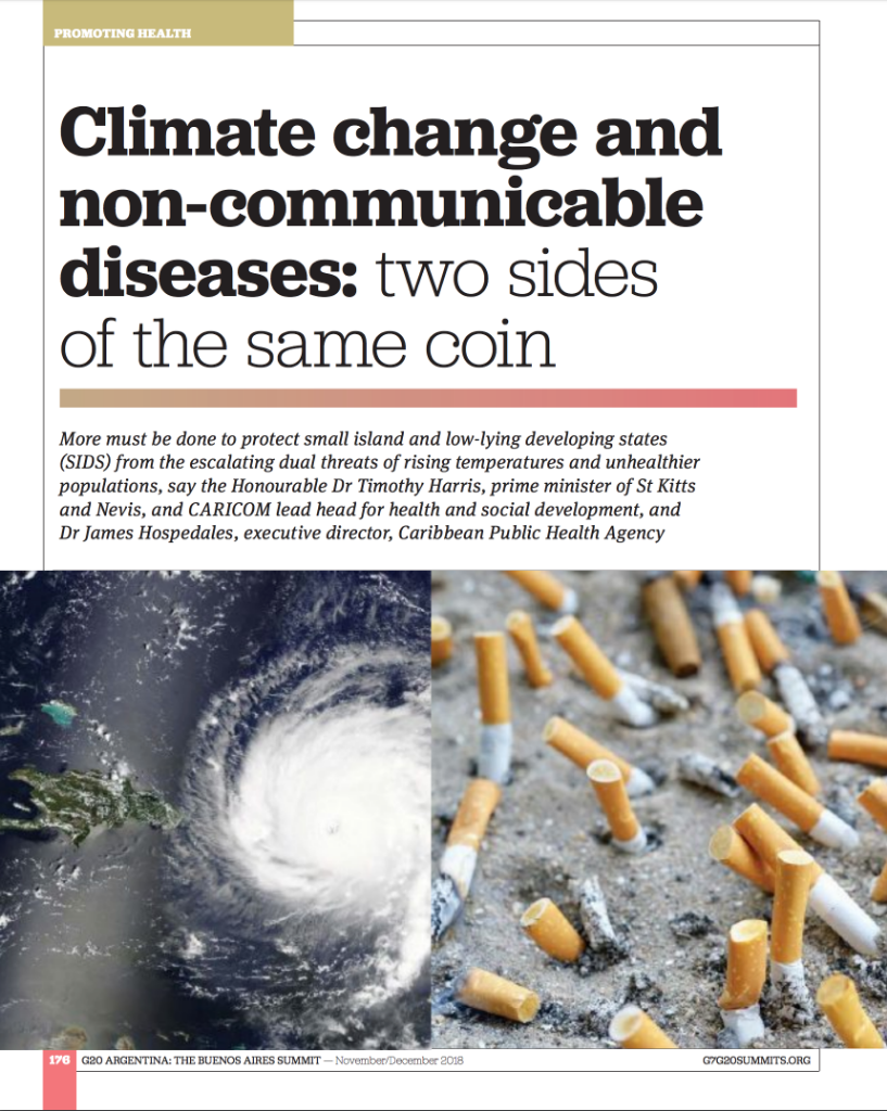 PRIME MINISTER HARRIS RENEWS CALLS FOR MORE RESOURCES TO COMBAT CLIMATE CHANGE AND NCDs