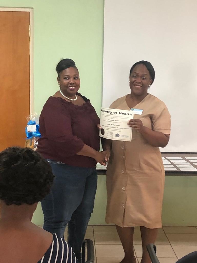 NEW CADRE OF LIVING HEALTHY LEADERS IN ST.KITTS-NEVIS TRAINED TO HELP PERSONS MANAGE CHRONIC CONDITIONS