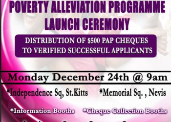 PUBLIC SERVICE ANNOUNCEMENT ON THE  OFFICIAL LAUNCH OF THE   ~ POVERTY ALLEVIATION PROGRAMME ~   ON MONDAY, DECEMBER 24, 2018 @ 9:00 A.M.