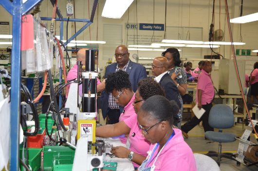 CABINET MINISTERS VISIT MANUFACTURING PLANTS IN ST. KITTS IN SHOW OF SOLIDARITY FOR WORKERS