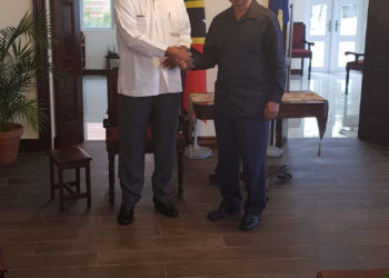 PRESS RELEASE FROM GOVERNMENT HOUSE RE: COURTESY CALL FROM H.E. DAVID ANDRE COMMISSIONG, HIGH COMMISSIONER OF BARBADOS TO ST. KITTS AND NEVIS