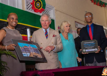 HUNDREDS THRONG THE PRINCE OF WALES AND DUCHESS OF CORNWALL AT BERKELEY MEMORIAL AND NATIONAL MUSEUM IN ST. KITTS