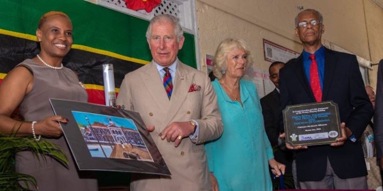 HUNDREDS THRONG THE PRINCE OF WALES AND DUCHESS OF CORNWALL AT BERKELEY MEMORIAL AND NATIONAL MUSEUM IN ST. KITTS