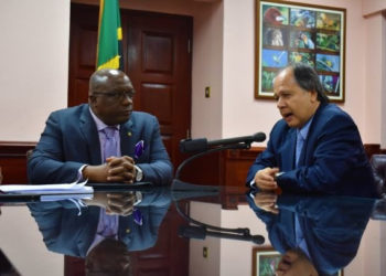 PRIME MINISTER HARRIS BIDS FAREWELL TO BRAZILIAN AMBASSADOR, H.E. DOUGLAS WANDERLEY DE VASCONCELLOS