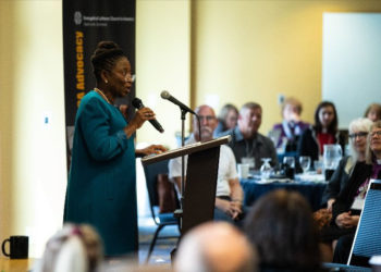 HER EXCELLENCY DR. THELMA PHILLIP-BROWNE DELIVERS REMARKS AT EVANGELICAL LUTHERAN CHURCH IN AMERICA