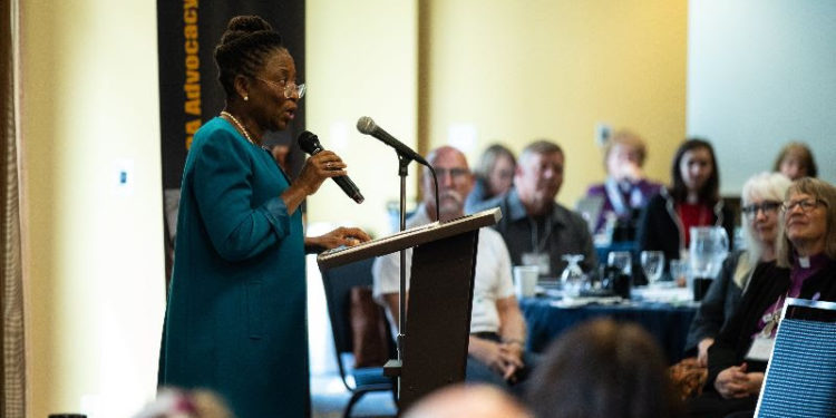 HER EXCELLENCY DR. THELMA PHILLIP-BROWNE DELIVERS REMARKS AT EVANGELICAL LUTHERAN CHURCH IN AMERICA