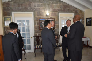 Sir Tapley interacts with Taiwanese dignitaries