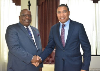 PRIME MINISTER HARRIS HOLDS BILATERAL MEETING WITH JAMAICA’S PRIME MINISTER ANDREW HOLNESS