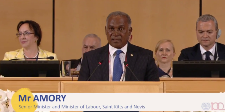 STATEMENT BY HONOURABLE VANCE AMORY Senior Minister and Minister of Labour AT THE 108TH INTERNATIONAL CONFERENCE OF LABOUR HELD IN GENEVA, SWITZERLAND, JUNE 10-21, 2019