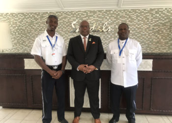 PM HARRIS CONGRATULATES CONSTABLES GRIFFIN AND MICKLE FOR REPRESENTING  ST. KITTS-NEVIS AND ITS POLICE FORCE VERY WELL AT CARICOM MEETING