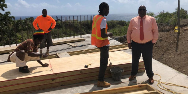 PRIME MINISTER HARRIS VISITS WASH GHAUT CONSTRUCTION SITE, COMMENDS WORKERS ON JOB BEING DONE