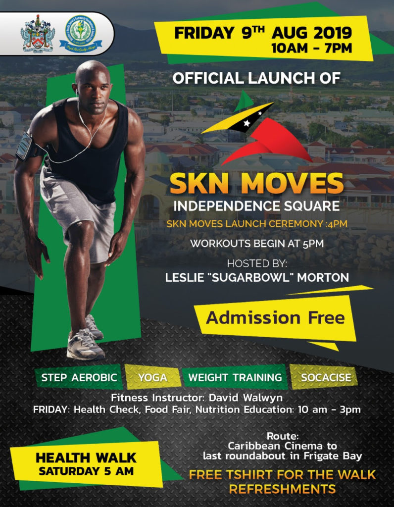 SKN MOVES LAUNCH TO FEATURE HEALTH CHECK-UPS, EXERCISE, FOOD FAIR, NUTRITION EDUCATION AND ENTERTAINMENT