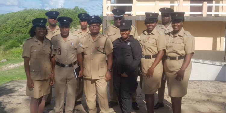 PRISON OFFICERS RECEIVING TRAINING AT DODDS CORRECTIONAL FACILITY IN BARBADOS