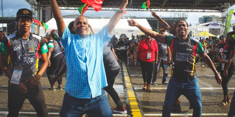 The St. Kitts and Nevis entertainers “mash up de place” at Carifesta 14