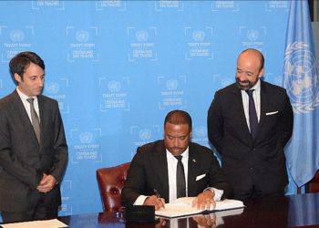 St. Kitts and Nevis signs the Prohibition of Nuclear Weapons Treaty   