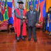 PM HARRIS CONGRATULATES SIR TAPLEY SEATON ON BEING CONFERRED HONORARY DEGREE FROM THE UNIVERSITY OF THE WEST INDIES