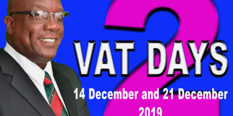 DECEMBER 14 AND 21 CONFIRMED AS DISCOUNTED VAT RATE DAYS IN ST. KITTS AND NEVIS