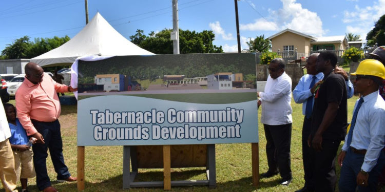 GROUND BREAKS FOR CONSTRUCTION OF NEW PAVILIONS AT TABERNACLE PLAYING FIELD