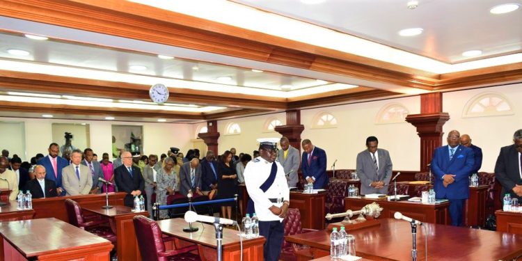 BUDGET DEBATE ADJOURNS MONDAY AT MID-DAY TO FACILITATE MEETING OF CONSTITUENCY BOUNDARIES COMMISSION; RECONVENES ON TUESDAY