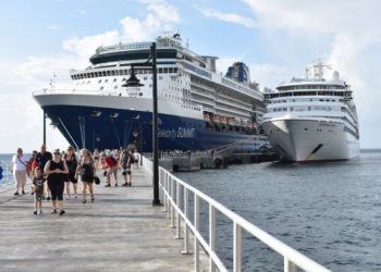 TWO SHIPS DOCK AT HISTORIC SECOND CRUISE PIER AT PORT ZANTE FOR FIRST TIME ALONGSIDE TWO OTHERS