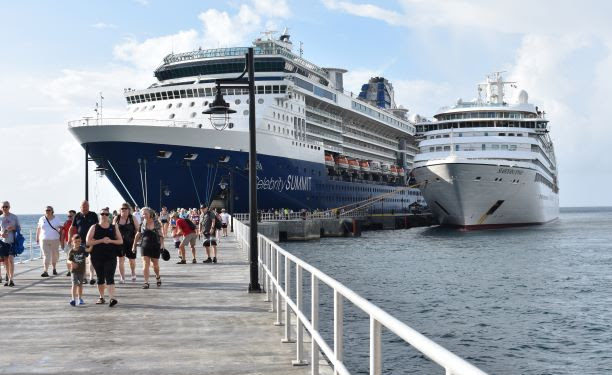 TWO SHIPS DOCK AT HISTORIC SECOND CRUISE PIER AT PORT ZANTE FOR FIRST TIME ALONGSIDE TWO OTHERS