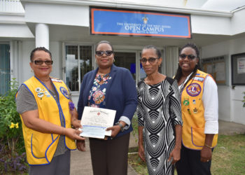 St. Kitts Lions Club Honours Richard Caines and University of the West Indies