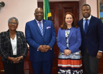 OAS SECRETARY-GENERAL CANDIDATE, MARIA FERNANDA ESPINOSA, PAYS COURTESY CALL ON PRIME MINISTER HARRIS