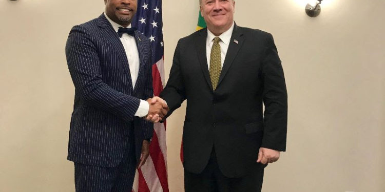 Bilateral Meeting between Minister Brantley  and Secretary Pompeo