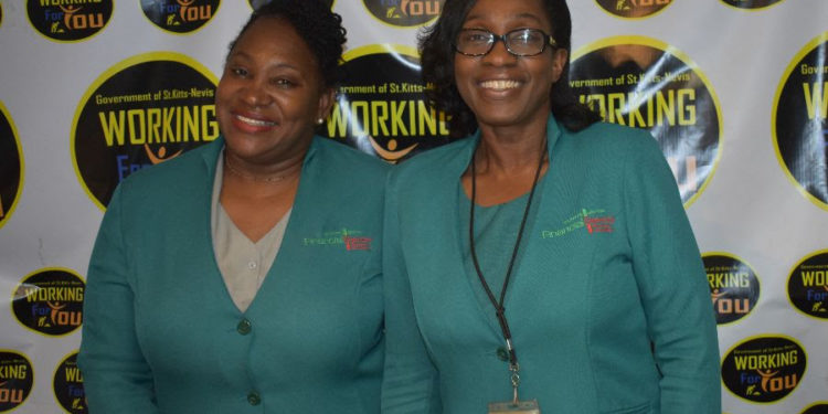 (L-R)Renee Gumbs, Registrar of Companies and Registrar of the Non-Government Organization and Financial Inspector, Shirmel Harris-Edwards